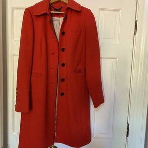 Beautiful orange J crew wool blend coat size 4